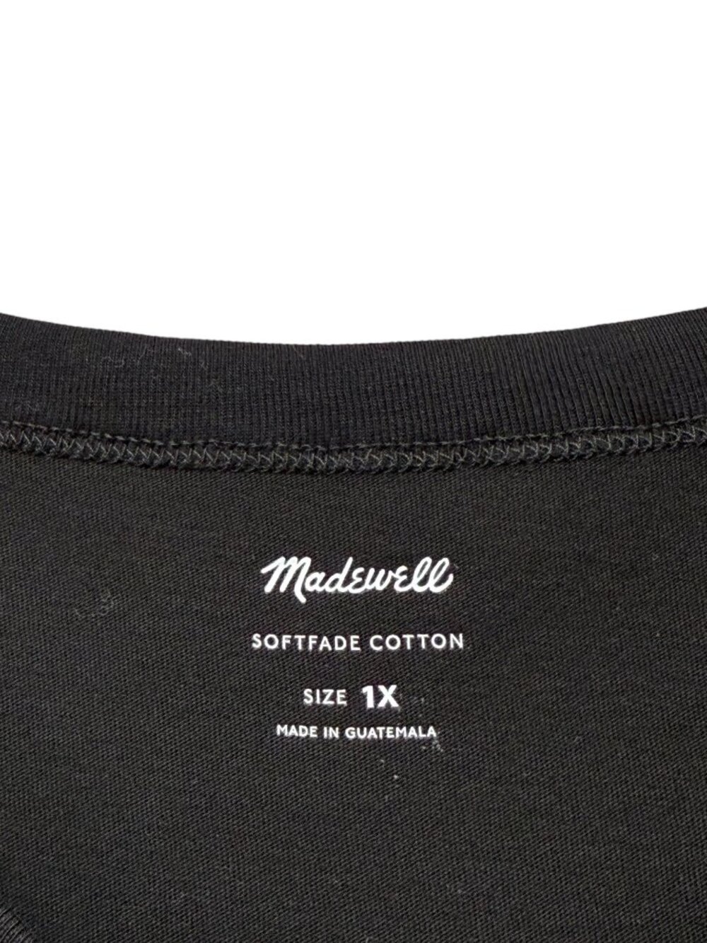 Madewell Black Tank Top Womens Plus Size 1X Scoop Neck Softfade Cotton NWT - Picture 4 of 6